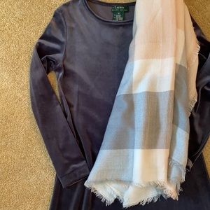 VTG Lauren Ralph Lauren Gray Velveteen Dress